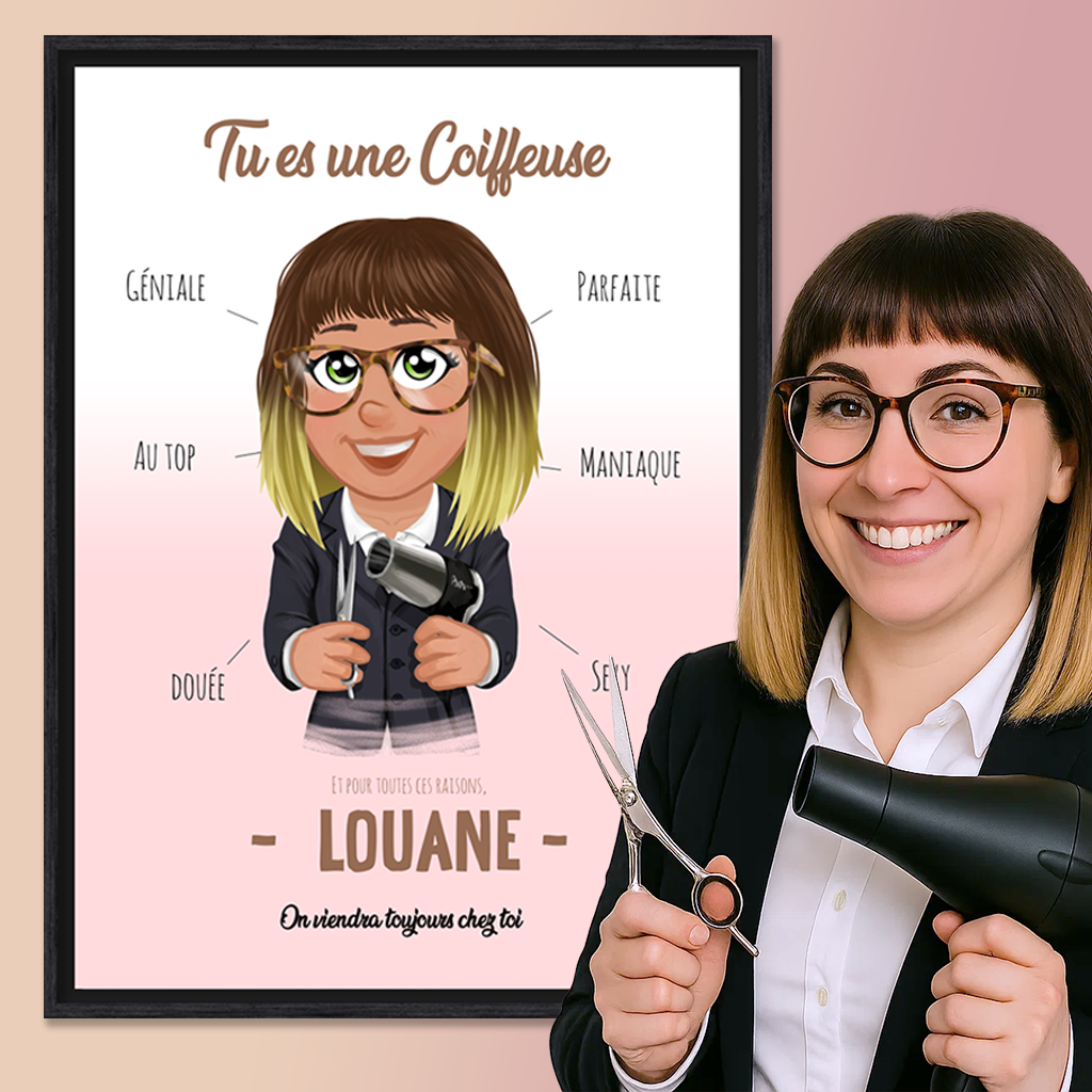 poster personalizzato - parrucchiere-decorazioni regalo per saloni di parrucchieri