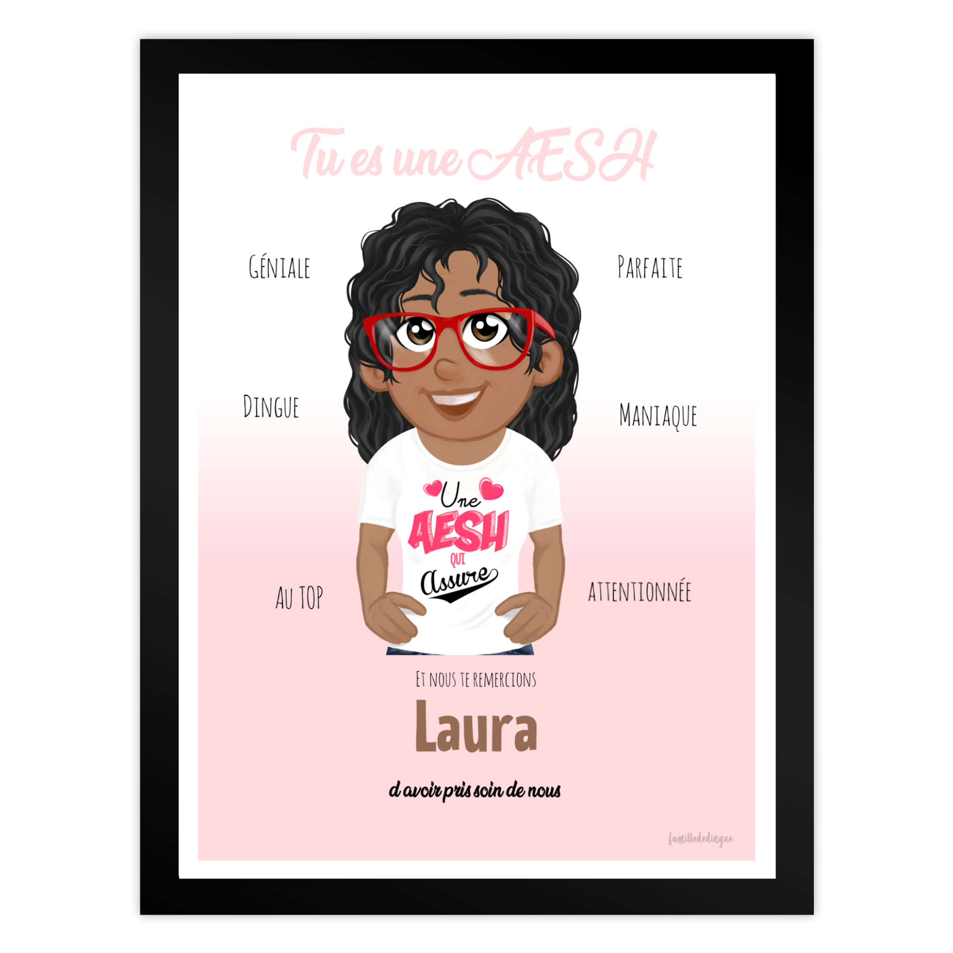  Illustrazione personalizzata Assistente alla comunicazione con avatar, titolo, nomi e sfondo gradiente