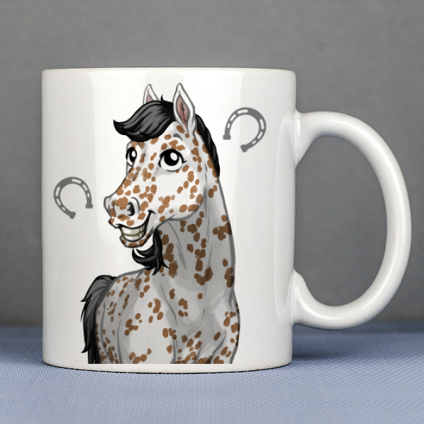 Tazza Cavallo cavallo bianco personalizzato