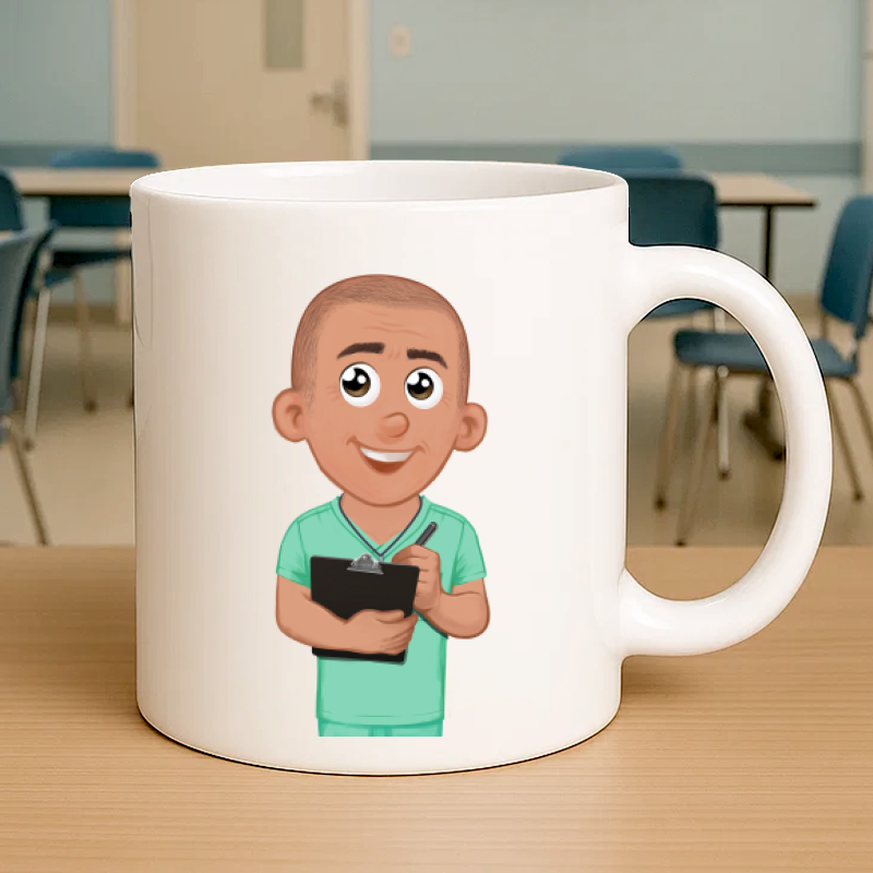 Tazza personalizzata con avatar per infermiere – regalo originale Famille de Dingue
