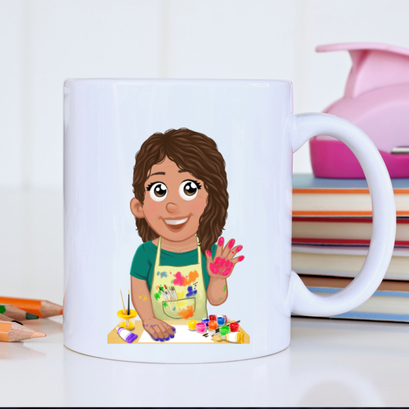 Tazza personalizzata con avatar educatore extrascolastico