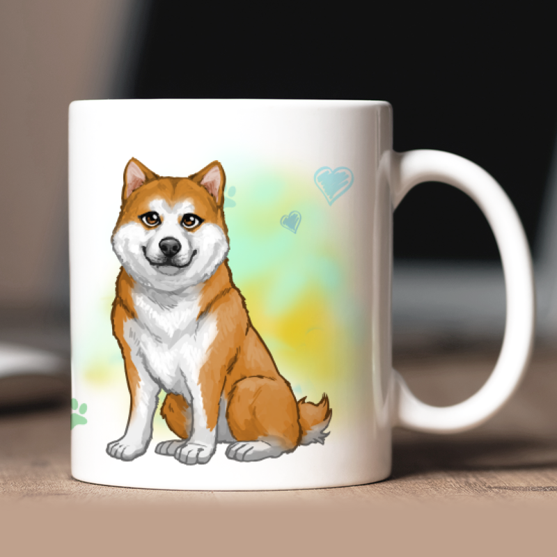 Tazza personalizzata Akita avatar + testo retro