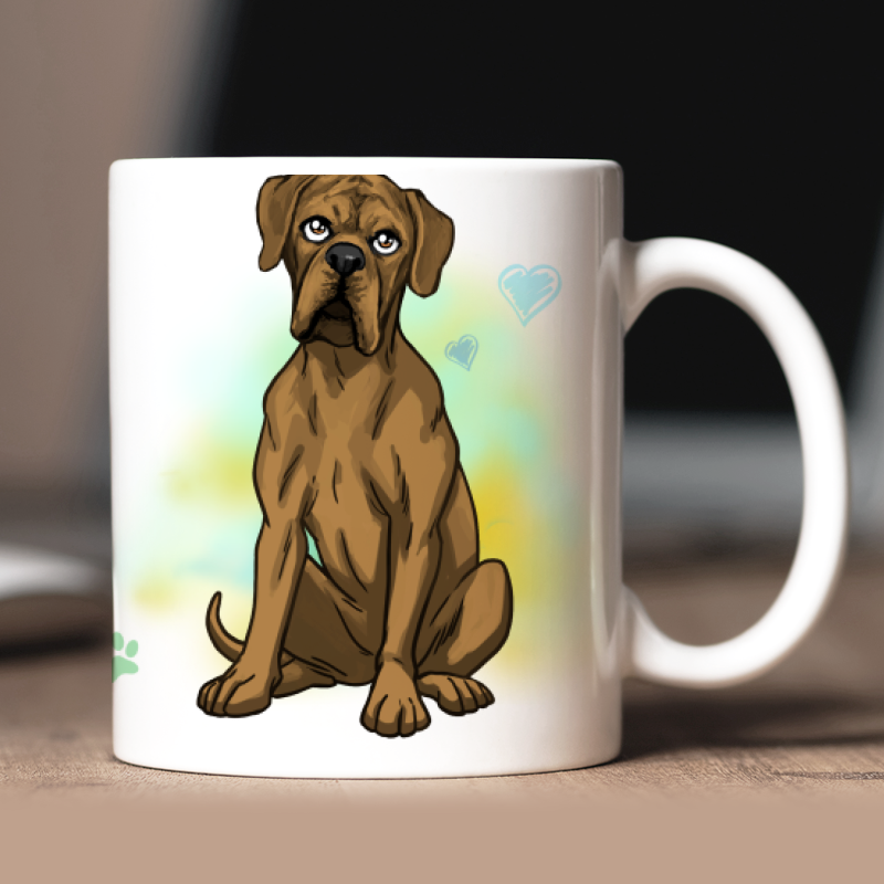 Tazza personalizzata Alano ou Dogo tedesco avatar + testo retro