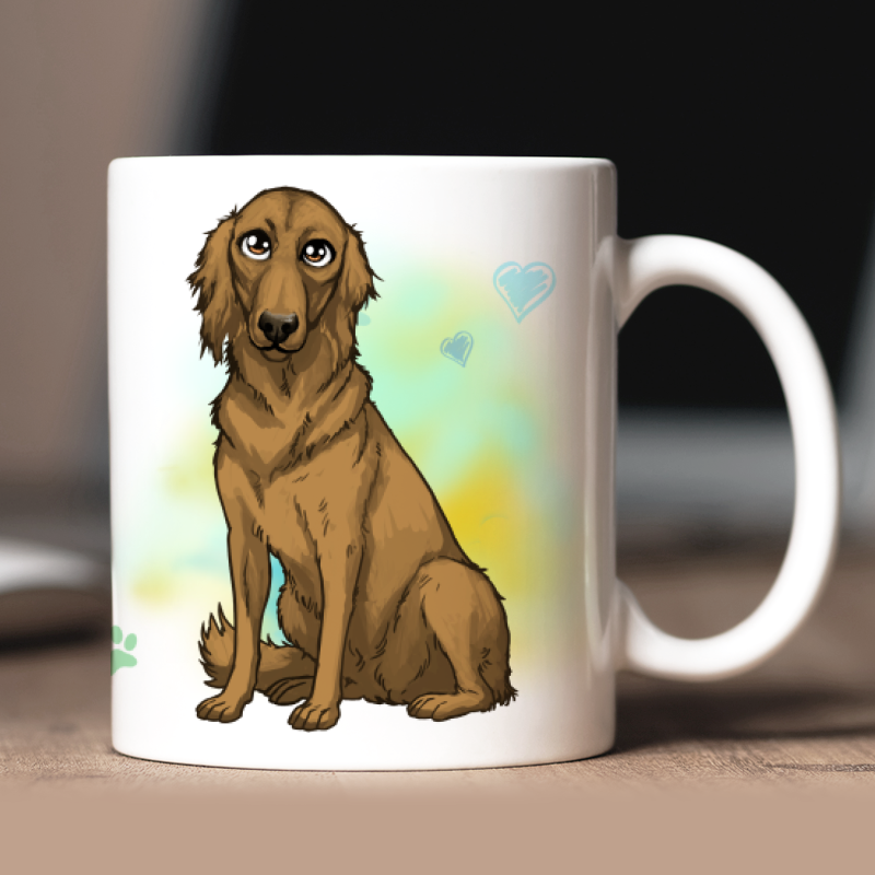 Tazza personalizzata Borzoi avatar + testo retro