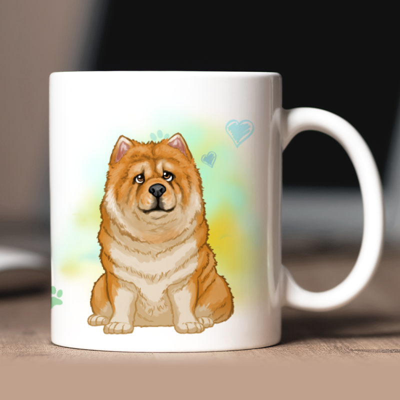 Tazza personalizzata Chow-Chow avatar + testo retro