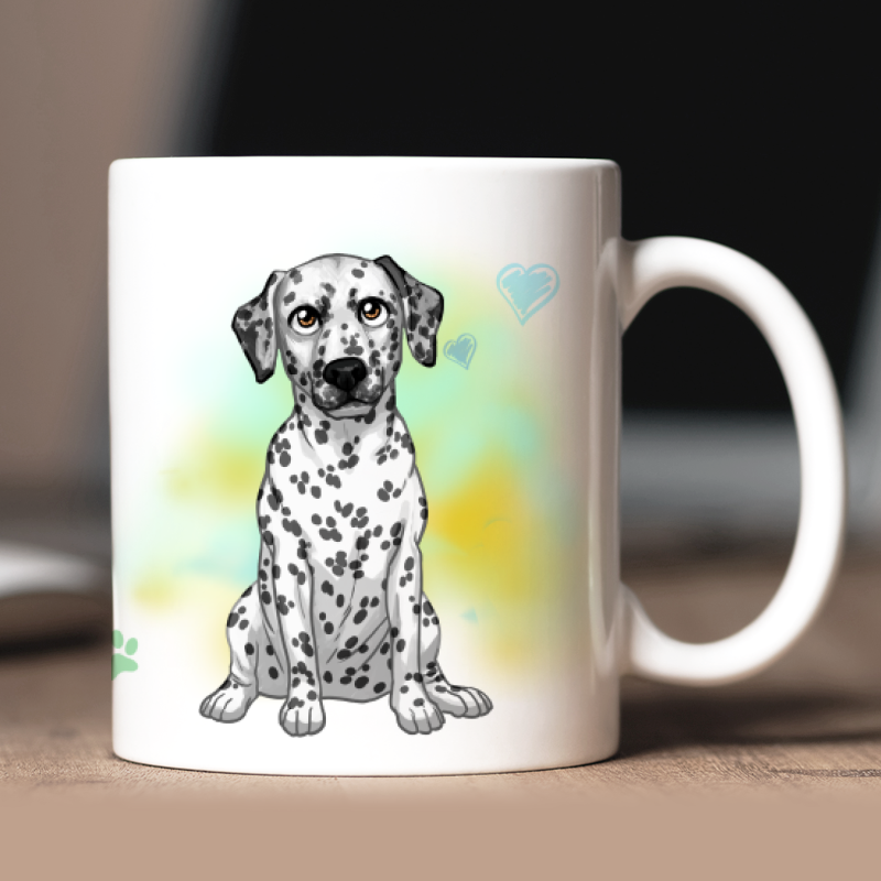 Tazza personalizzata Dalmata avatar + testo retro