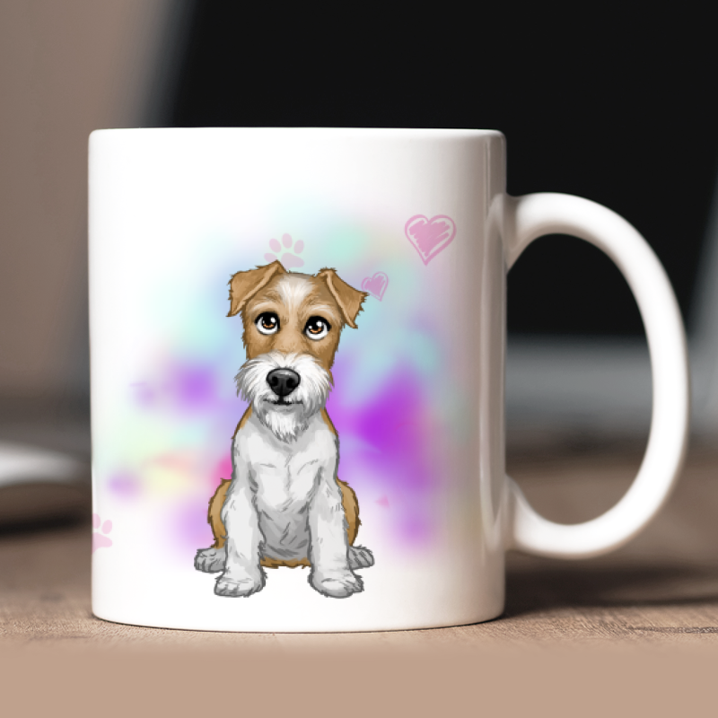 Tazza personalizzata Fox Terrier avatar + testo retro