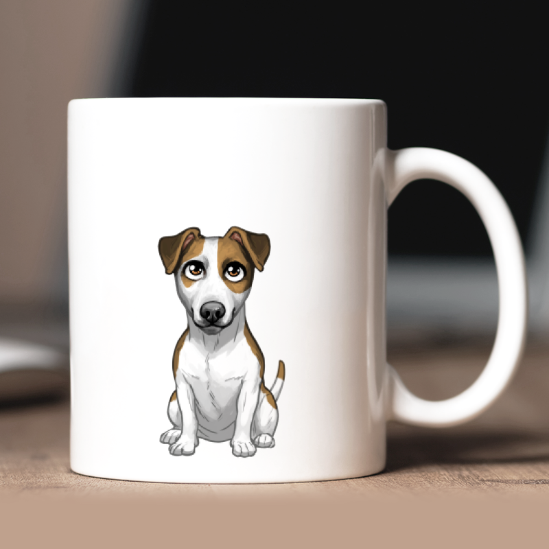 Tazza personalizzata jack russel terrier avatar + testo retro