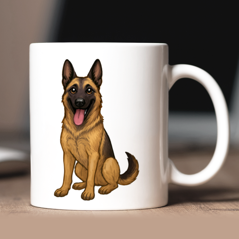 Tazza personalizzata Malinoi savatar + testo retro