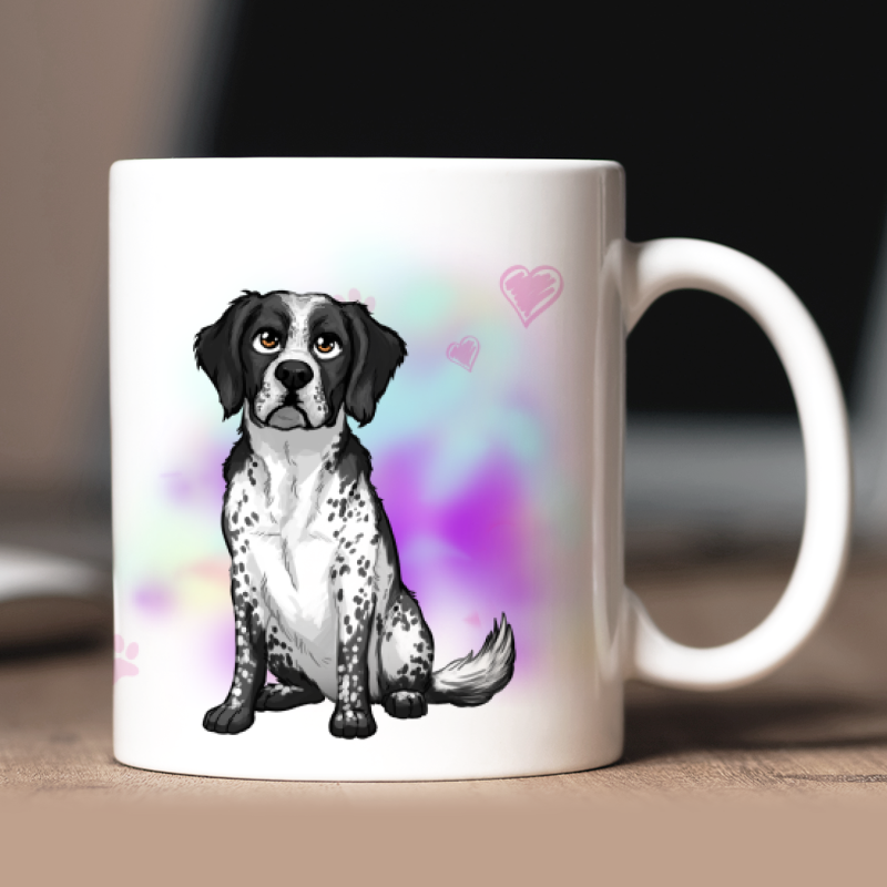 Tazza personalizzata Brittany avatar + testo retro