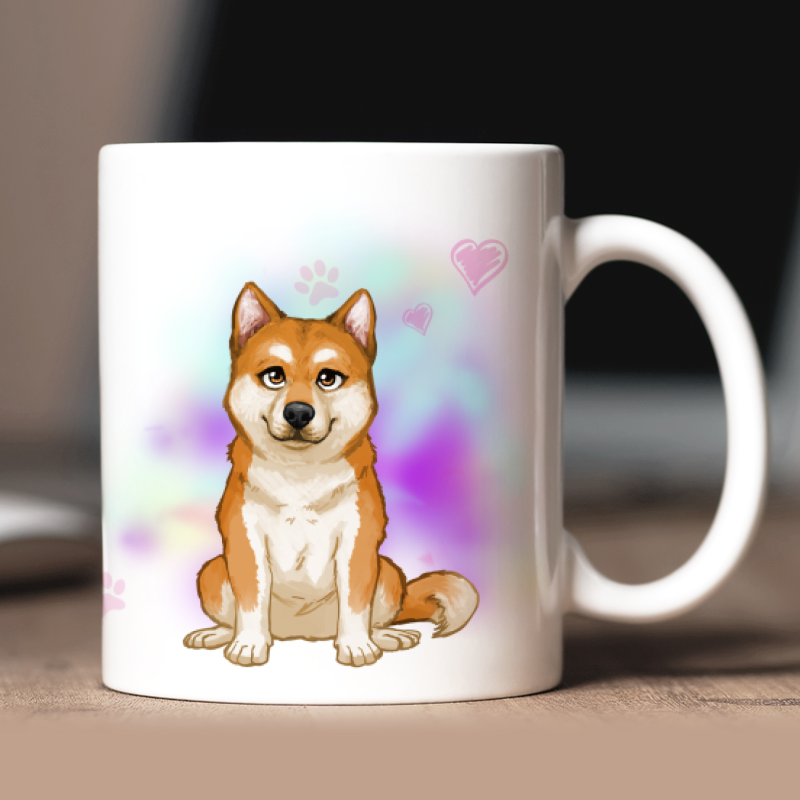 Tazza personalizzata Shiba Inu + testo retro
