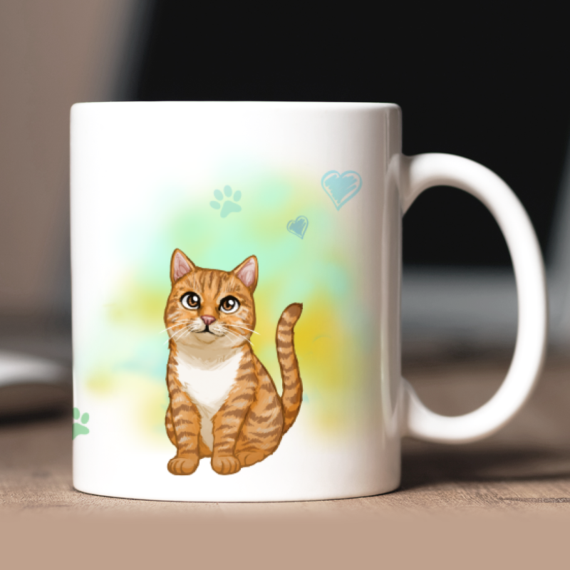 Tazza personalizzata  British Shorthair avatar + testo retro