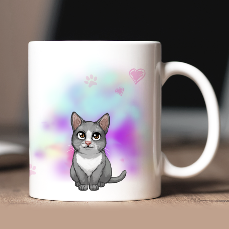 Tazza personalizzata Munchkin a pelo corto avatar + testo retro
