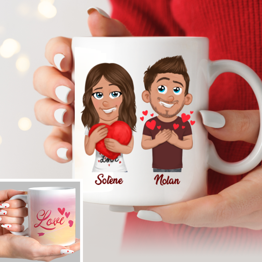 Tazza di san valentino personalizzata